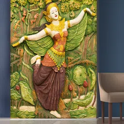 999Store Green Trees & Dancing Angel Mural Wallpaper-image-22