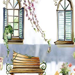 Asian royal Green & Blue Printed Self Adhesive Wall Sticker-image-50