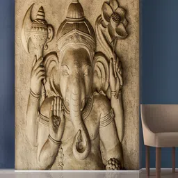 999Store Brown Blessing Lord Ganesha Mural Self-Adhesive Wallpaper-image-95
