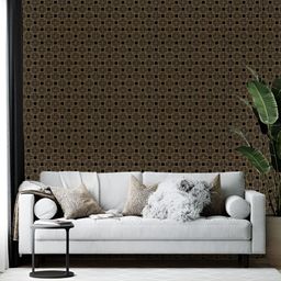 British Terminal Black & Yellow Abstract Printed Self-Adhesive Wall Paper-22