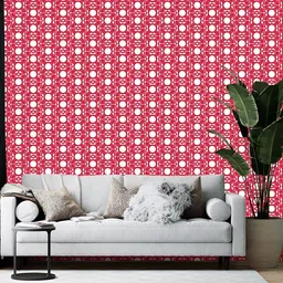 British Terminal Pink & White Geometric Printed Self-Adhesive Wallpaper-image-78