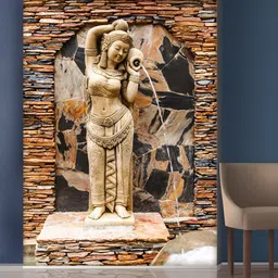 999Store Multicoloured Stones Wall & Standing Lady Mural Wallpaper-image-56