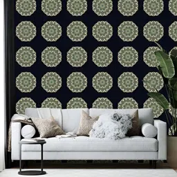 British Terminal Black & Green Geometric Printed Self-Adhesive Wallpaper-image-55