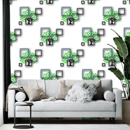 British Terminal White & Green Abstract Printed Self-Adhesive Wallpaper-image-64