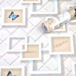 Aura Cream-Colored & White 3D Printed Self Adhesive Wall Sticker-image-121