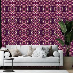 British Terminal Purple & Pink Abstract Printed Self-Adhesive Wallpaper-picture-13