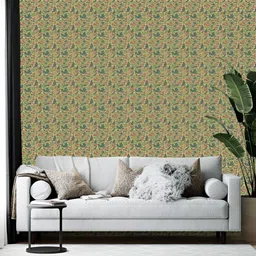 British Terminal Brown Floral and Botanical Printed Wall Paper-14