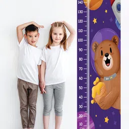 WENS Kids Blue Cute Bear Height Chart Vinyl Wall Sticker-image-93