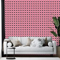 British Terminal Pink & Black Abstract Printed Self-Adhesive Wallpaper-10