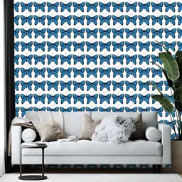 British Terminal Blue & White Printed Self-Adhesive Wall Sticker-image-57