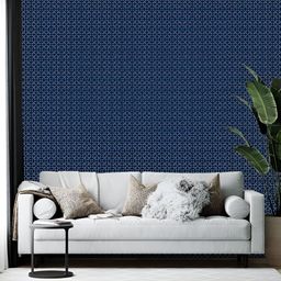 British Terminal Navy Blue & White Printed Self Adhesive Wallpaper-picture-29