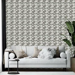 British Terminal Off-White & Grey Printed Self-Adhesive Water-Resistant Wallpaper-25