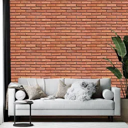 British Terminal Rust Orange Abstract Printed Self-Adhesive Wallpaper-13