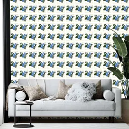 British Terminal Blue & Green Printed Self-Adhesive Wallpaper-image-91