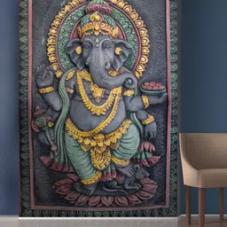 999Store Grey Lord Ganesha Mural Wallpaper-image-8
