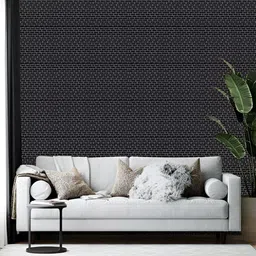 British Terminal Black Abstract Printed Self-Adhesive Wallpaper-45