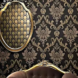 Asian royal Black & Brown Printed Self Adhesive Wall Sticker-image-9
