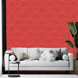 British Terminal Red Printed Self-Adhesive Wallpaper-image-79