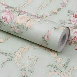 Aura Green & Pink Floral Printed Self Adhesive Wall Sticker-image-21