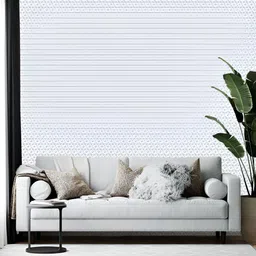 British Terminal Grey & White Striped Self-Adhesive Wall Sticker-28