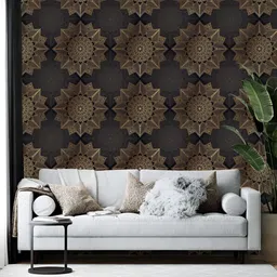 British Terminal Brown & Beige Printed Self-Adhesive Wallpaper-54