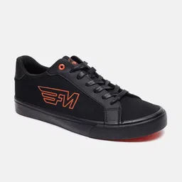 Flying Machine Men Black Woven Design Sneakers-image-34