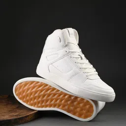 HRX by Hrithik Roshan Men White Textured Round Toe Sneakers-picture-17