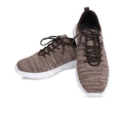 TPENT Men Brown Woven Design Lace-Up Sneakers-image-16