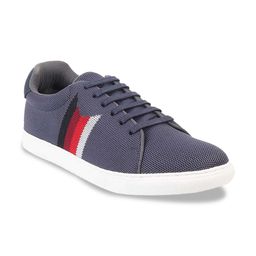 Metro Men Grey Woven Design Sneakers-image-74