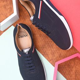 Harvard Men Blue Textured Sneakers-image-40