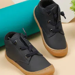 Teakwood Leathers Unisex Kids Leather Sneakers-image-5