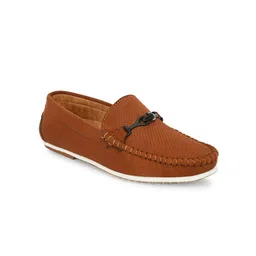 Mactree Men Tan Textured Suede Slip-On Sneakers image 2