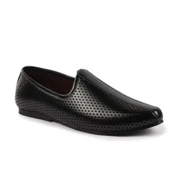 FAUSTO Men Perforations Round Toe Memory Foam Mojaris image 2