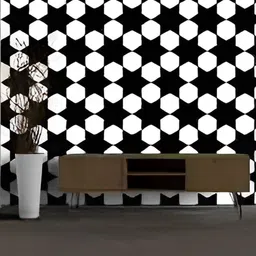 British Terminal Black Abstract Printed Wall Paper image 5