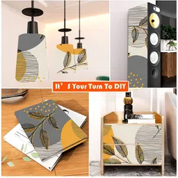 British Terminal Cream-Colored & Grey Abstract Printed Wallpaper image 2