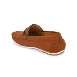 Mactree Men Tan Textured Suede Slip-On Sneakers image 5