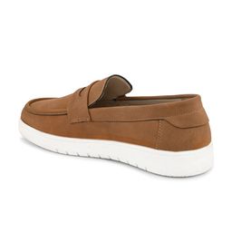 Mast & Harbour Men Tan Brown Round Toe Memory Foam Slip-On Sneakers image 3