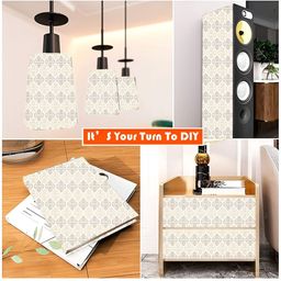 British Terminal Cream-Coloured Abstract Printed Self-Adhesive Wallpaper image 3