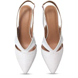 Devano Pointed Toe Textured Kitten Mules With Backstrap image 4