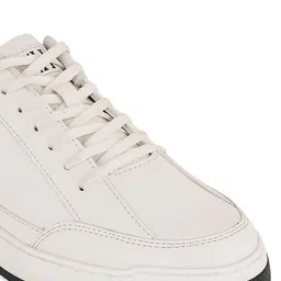 Mast & Harbour Men White & Black Comfort Insole Contrast Sole Sneakers image 5