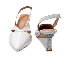 Devano Pointed Toe Textured Kitten Mules With Backstrap image 5