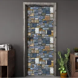 Aura Grey & White 3D Printed Self Adhesive Wall Sticker image 5