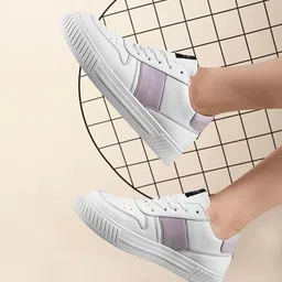 DressBerry Women Purple Round Toe Sneakers-46