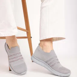 Marc Loire Women Woven Design Lightweight Mesh Comfort Insole Basics Slip-On Sneakers-59