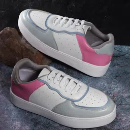 The Roadster Lifestyle Co. Women Colourblocked Round-Toe Sneakers with Perforated Detail-picture-25