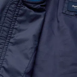 Pepe Jeans Men Navy Blue Solid Open Front Jacket image 3