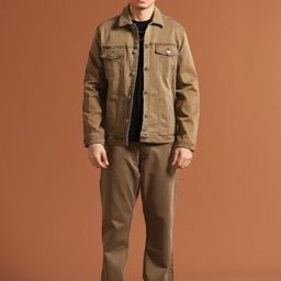 VUDU Spread Collar Denim Jacket-24