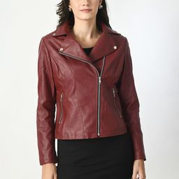 TBOJ Water Lapel Collar Resistant Outdoor Zip Detail Biker Jacket-12