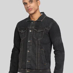 FTX Spread Collar Denim Jacket-image-70