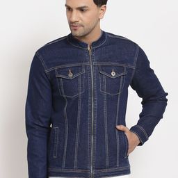 Style Quotient Men Navy Blue Denim Jacket-47